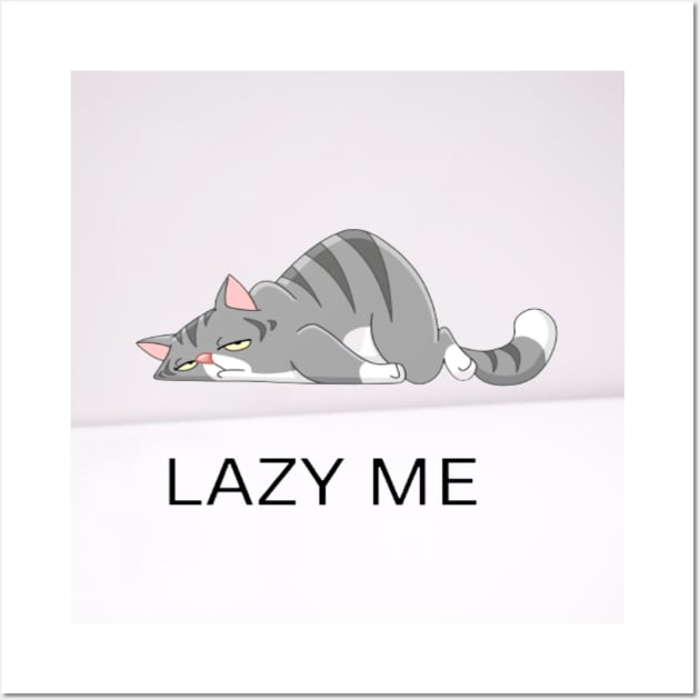 LAZY CAT Wall Art by MUHAMMAD SAAD BHATTI